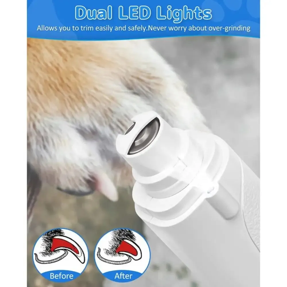 2 in 1 Led Light Usb Rechargeable Low Noise Grooming Trimmer for Dogs & Cats