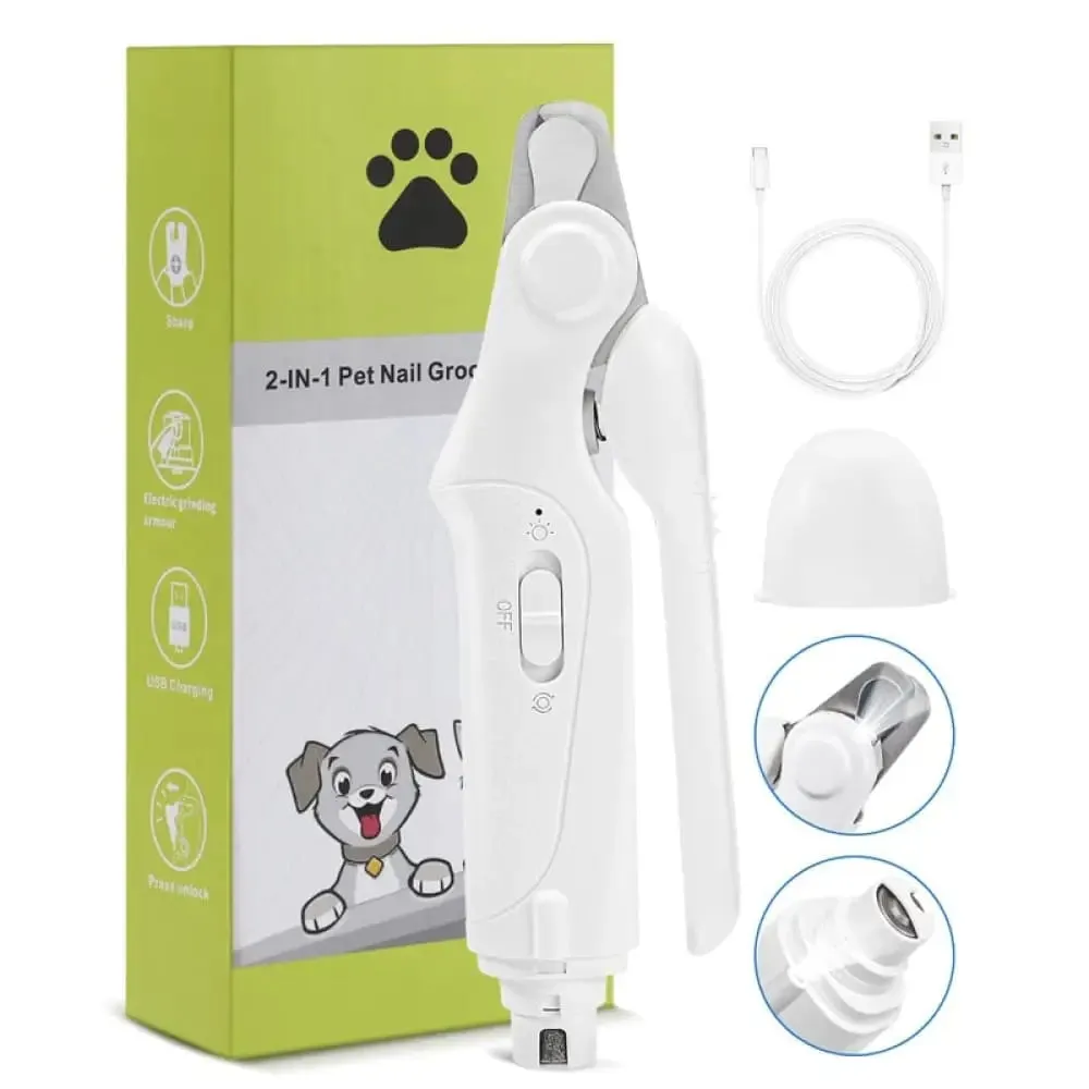 2 in 1 Led Light Usb Rechargeable Low Noise Grooming Trimmer for Dogs & Cats