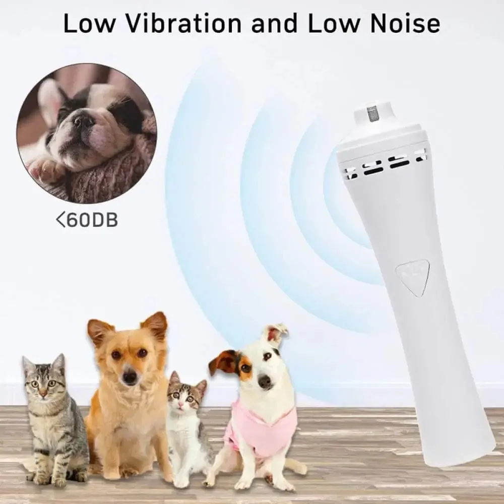 3 Speed Painless Low Noise Nail Grinder Usb Charging Nail Trimmer for Dogs