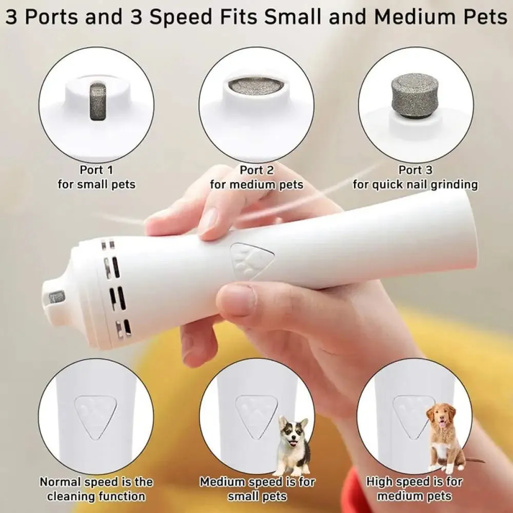 3 Speed Painless Low Noise Nail Grinder Usb Charging Nail Trimmer for Dogs