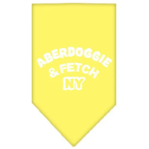 Aberdoggie NY Screen Print Bandana Yellow Large