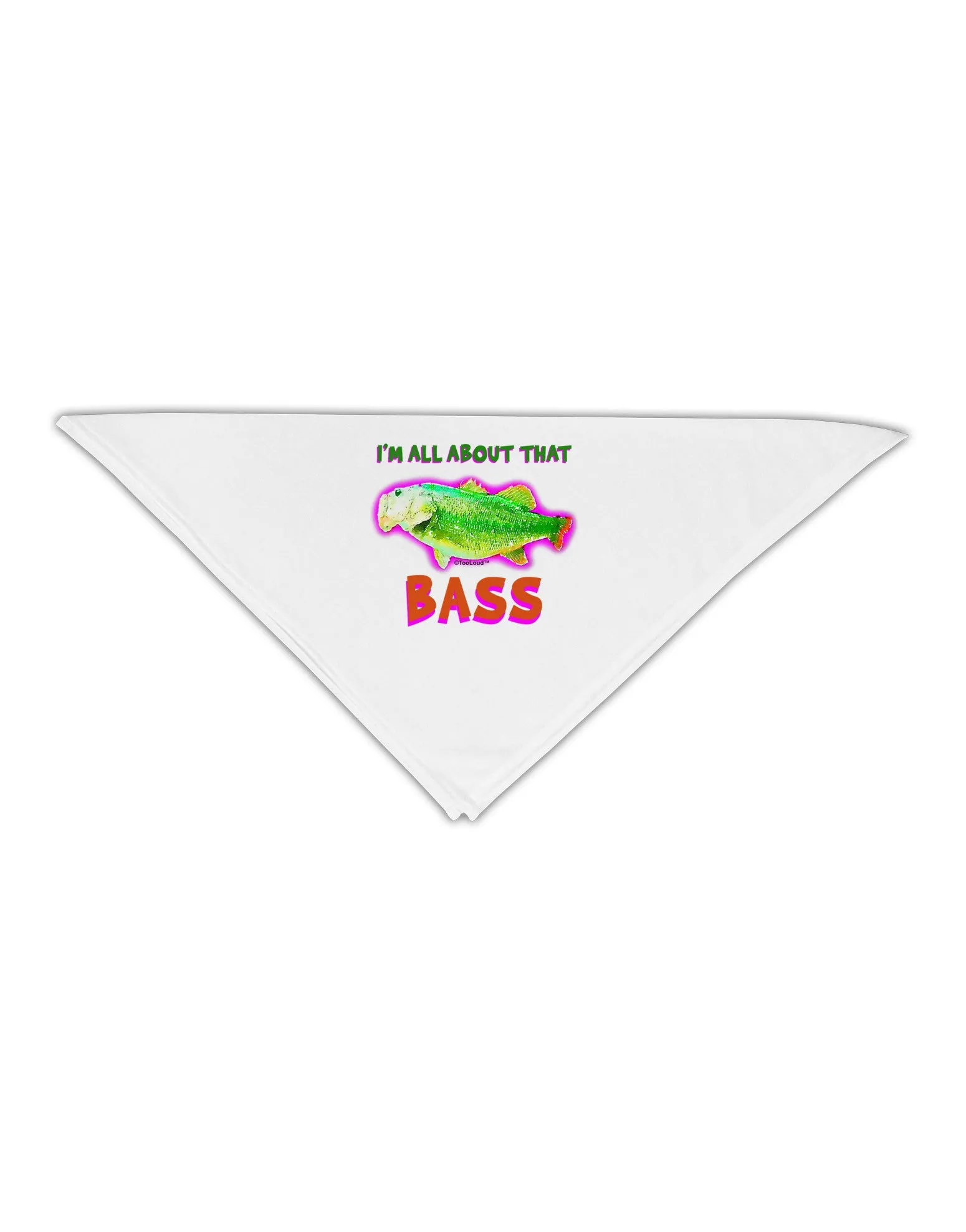 All About That Bass Fish Watercolor Adult 19&#x22; Square Bandana