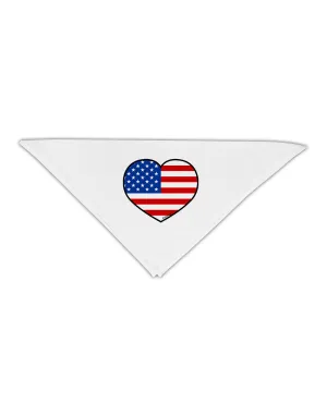 American Flag Heart Design Adult 19&#x22; Square Bandana by TooLoud