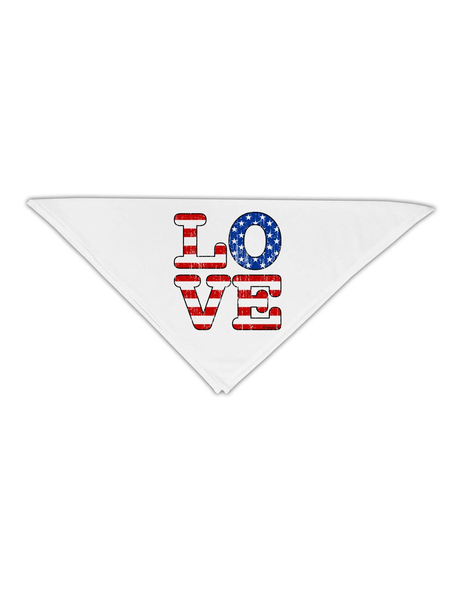 American Love Design - Distressed Adult 19&#x22; Square Bandana by TooLoud