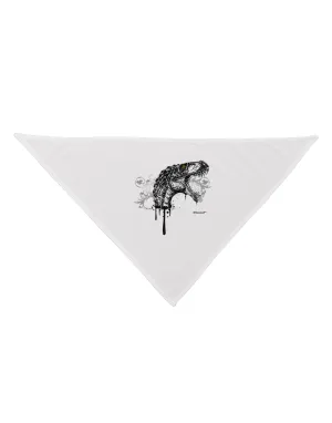 Artistic Ink Style Dinosaur Head Design Dog Bandana 26 by TooLoud