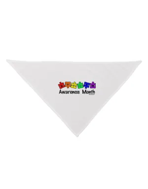 Autism Awareness Month - Colorful Puzzle Pieces Dog Bandana 26 by TooLoud