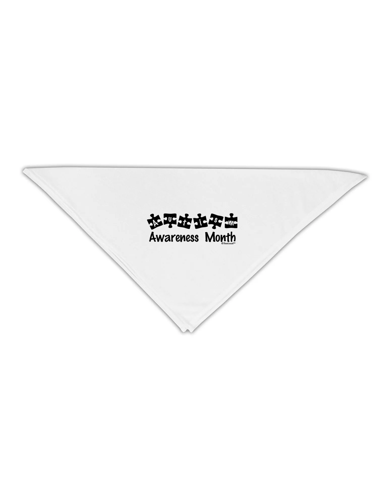 Autism Awareness Month - Puzzle Pieces Adult 19&#x22; Square Bandana by TooLoud