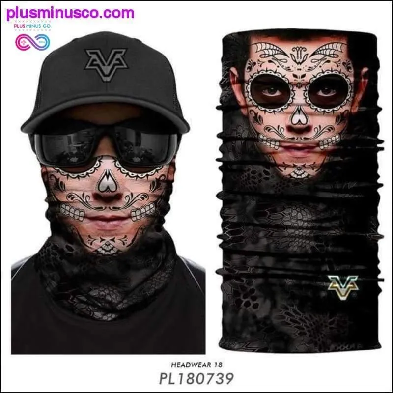 Color Sugar Skull Women Headband Magic Scarf Cycling Hiking