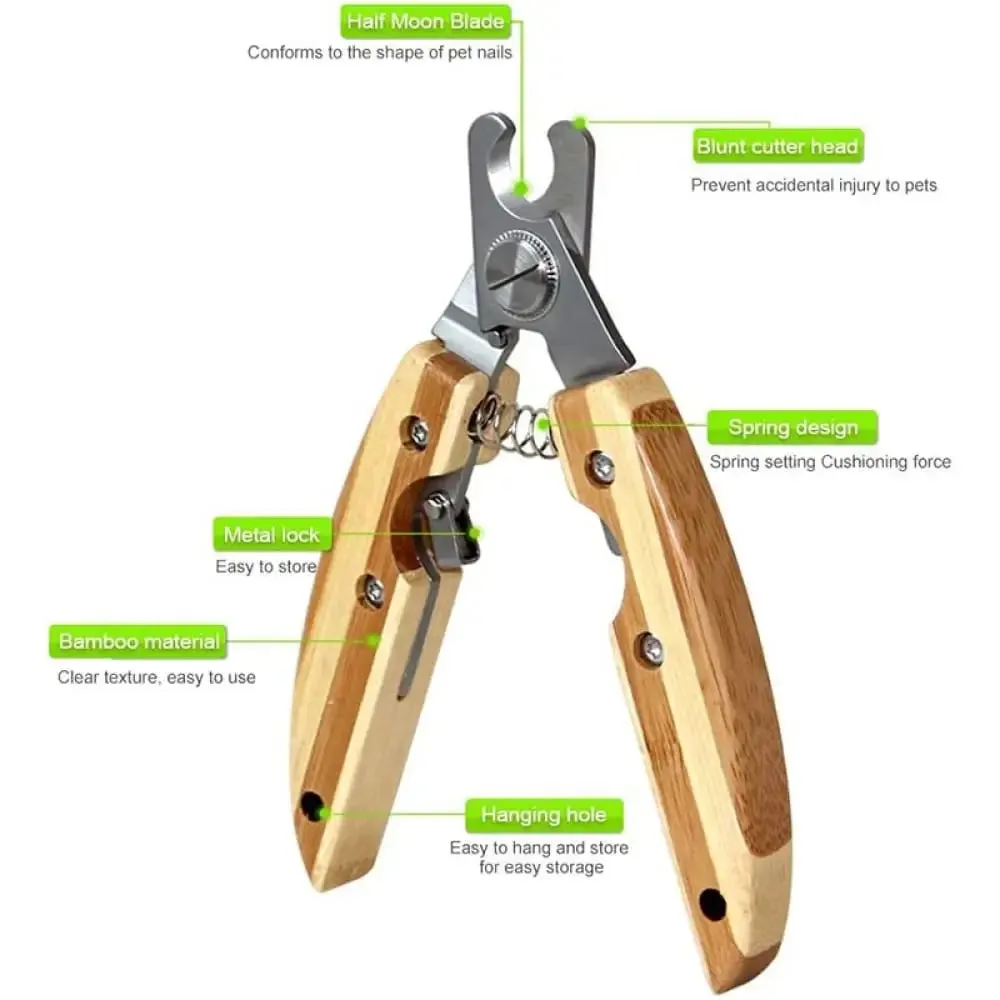 Comfortable Handle Quick Safety Guard Pet Nail Trimmer Cutter for Large, Small Dogs & Cats