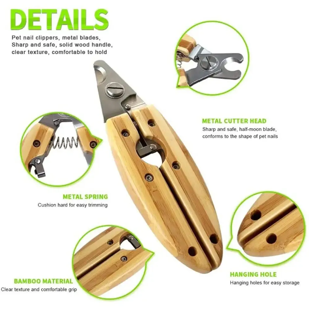 Comfortable Handle Quick Safety Guard Pet Nail Trimmer Cutter for Large, Small Dogs & Cats