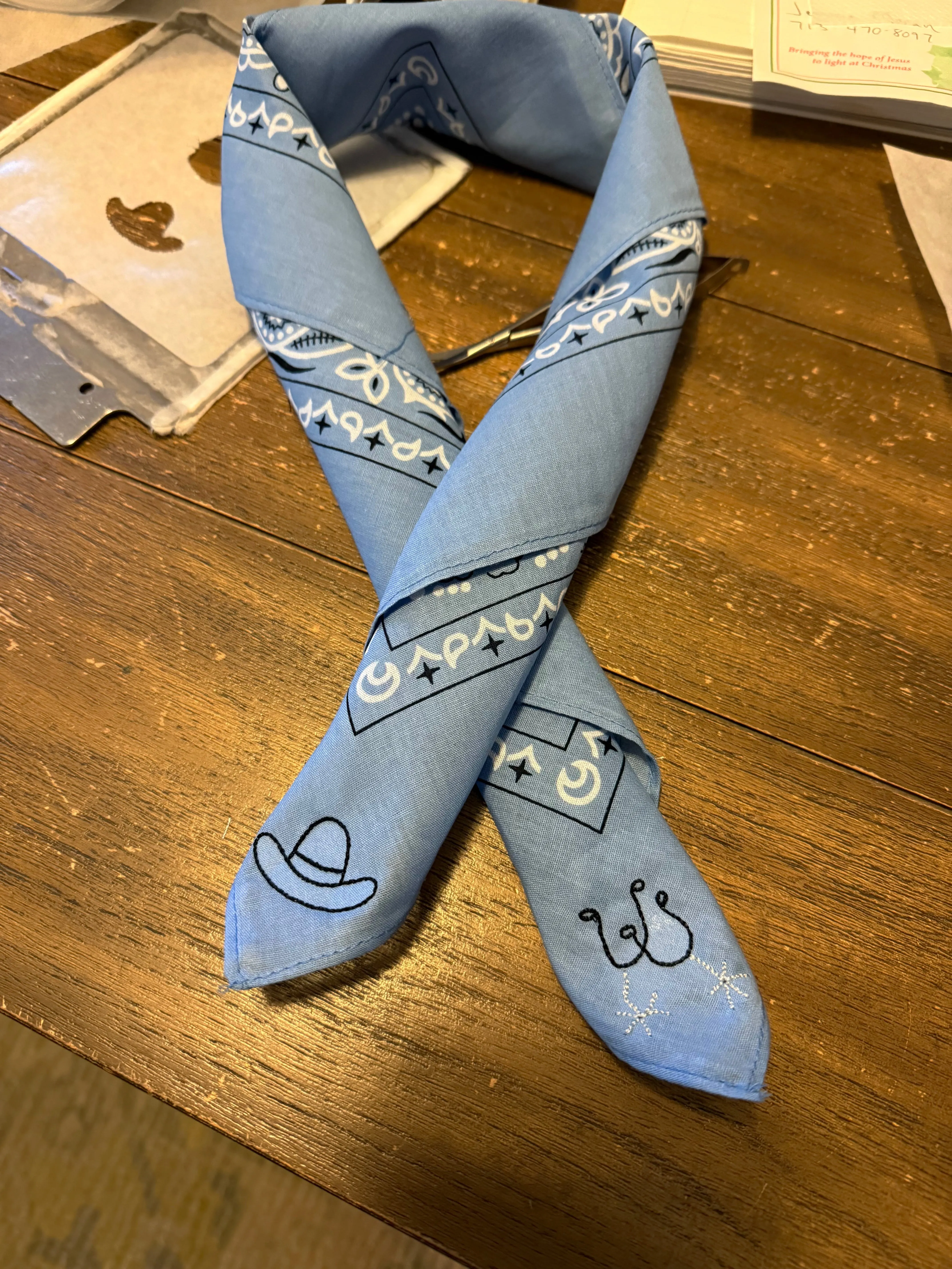 Denim Blue Bandana | Hat   Spurs