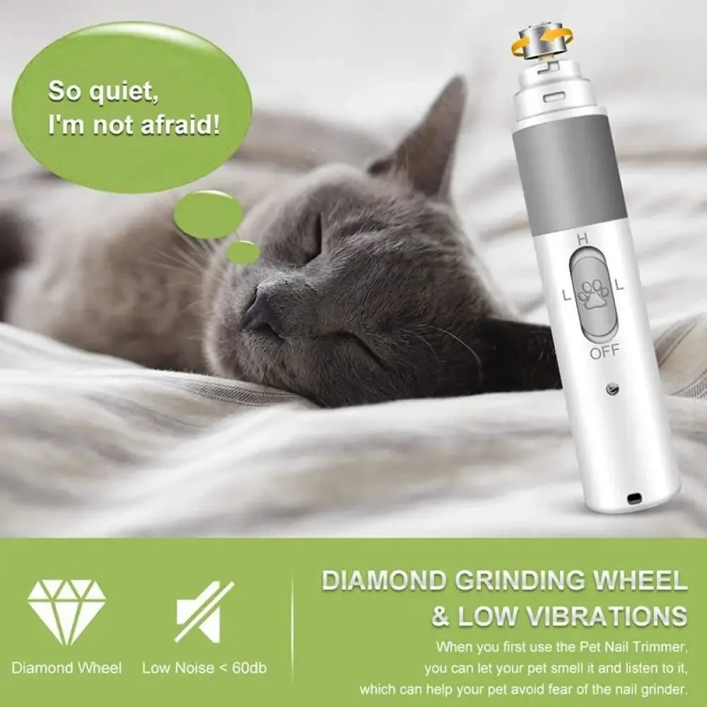 Electric Usb Rechargeable Low Noise Painless Dog Grooming Trimming Clippers for Small Medium Large Dog