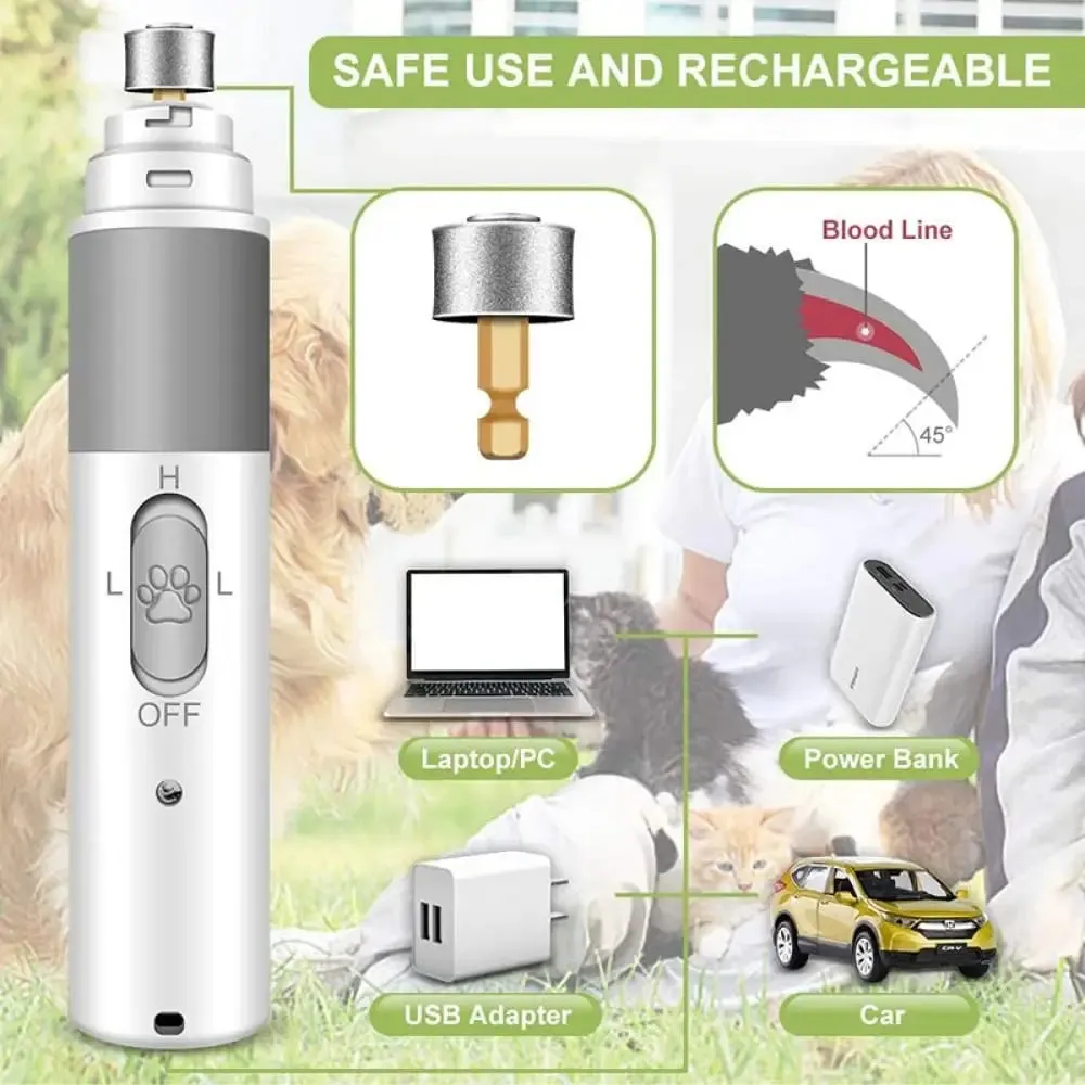 Electric Usb Rechargeable Low Noise Painless Dog Grooming Trimming Clippers for Small Medium Large Dog