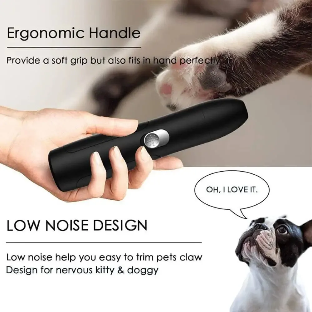 Electric Usb Rechargeable Safe no Noise Painless Dog Nail Trimmer for Small, Large Dog