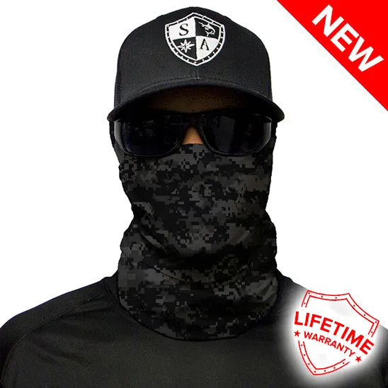 Face Shield Bandana  Blackout Digi Camo