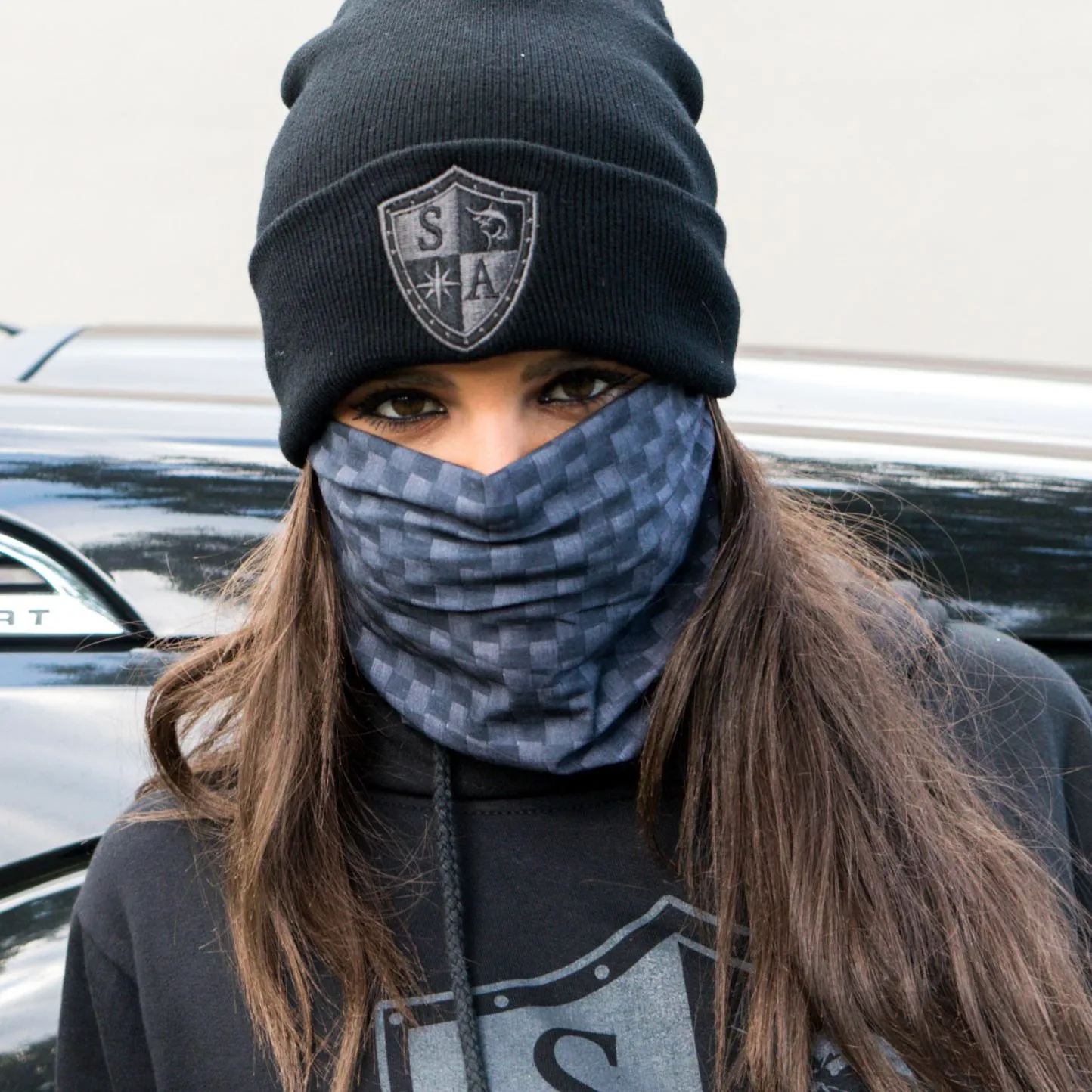 Face Shield Bandana  Carbon Fibre