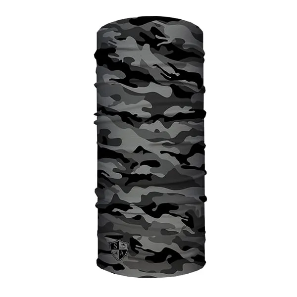 Face Shield Bandana   Grey Military Camo