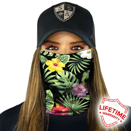 Face Shield Bandana  Hawaiian Floral