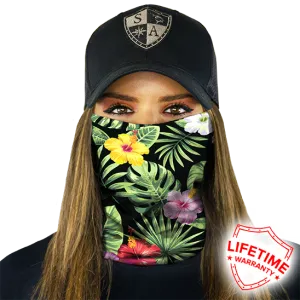 Face Shield Bandana  Hawaiian Floral