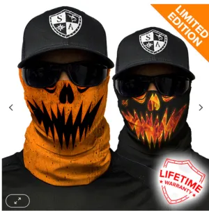 Face Shield Bandana  Jack-O/ Two Sided