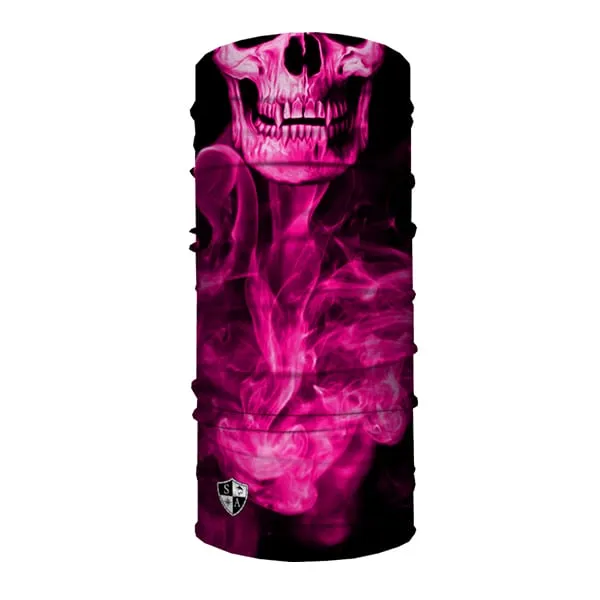 Face Shield Bandana Skull Tech Pink Crow