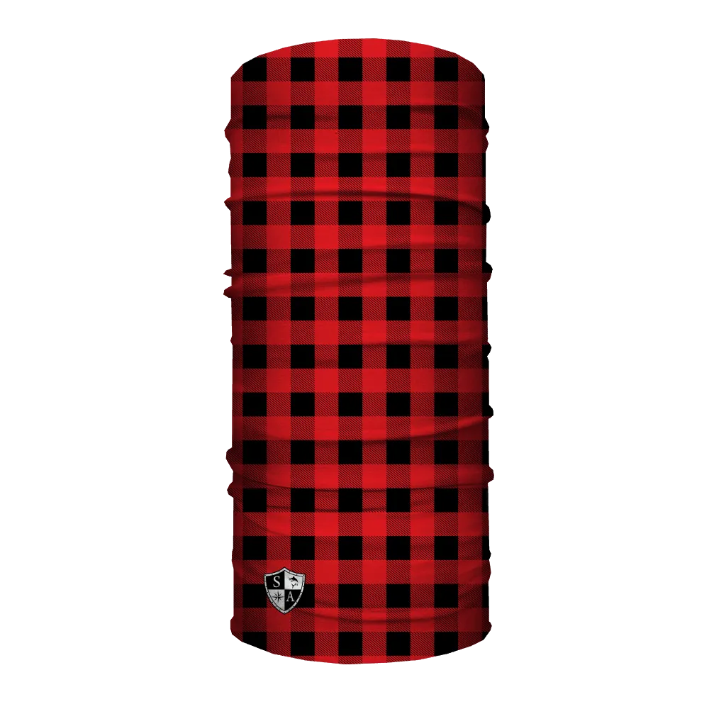 Face Shield Tubular Bandana  Lumberjack Red Plaid