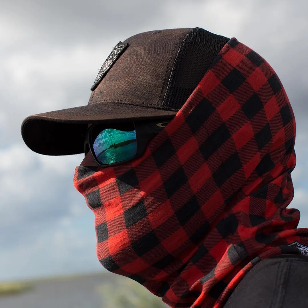 Face Shield Tubular Bandana  Lumberjack Red Plaid