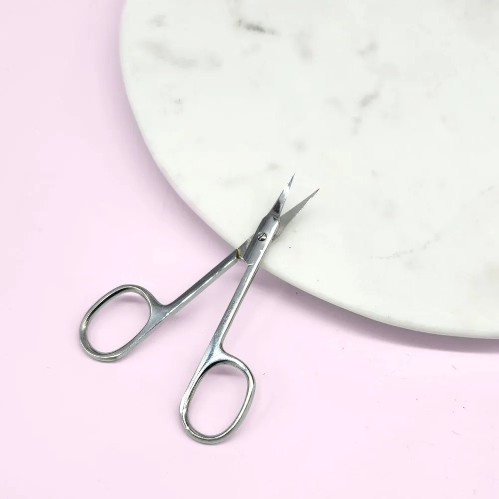 Hardenburg Precision Superfine Eyebrow or Cuticle scissors - Curved Jaw - 9cm