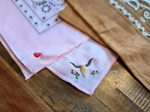 Light Pink Bandana | Heart   Longhorn