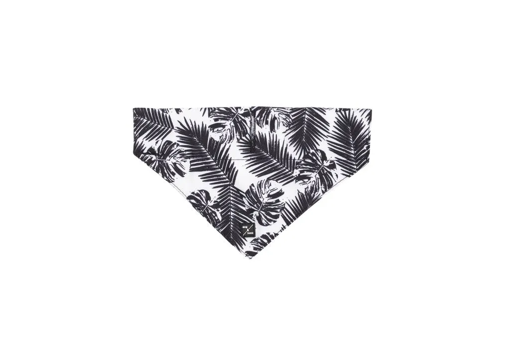 Mog and Bone Black Tropical Leaves Bandana