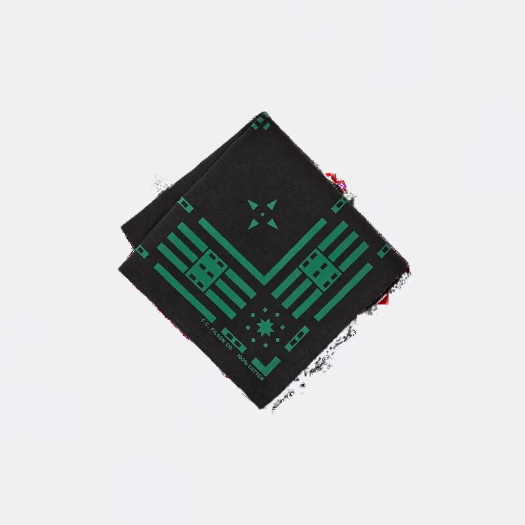 Navigator Bandana (Black   Teal Stars)