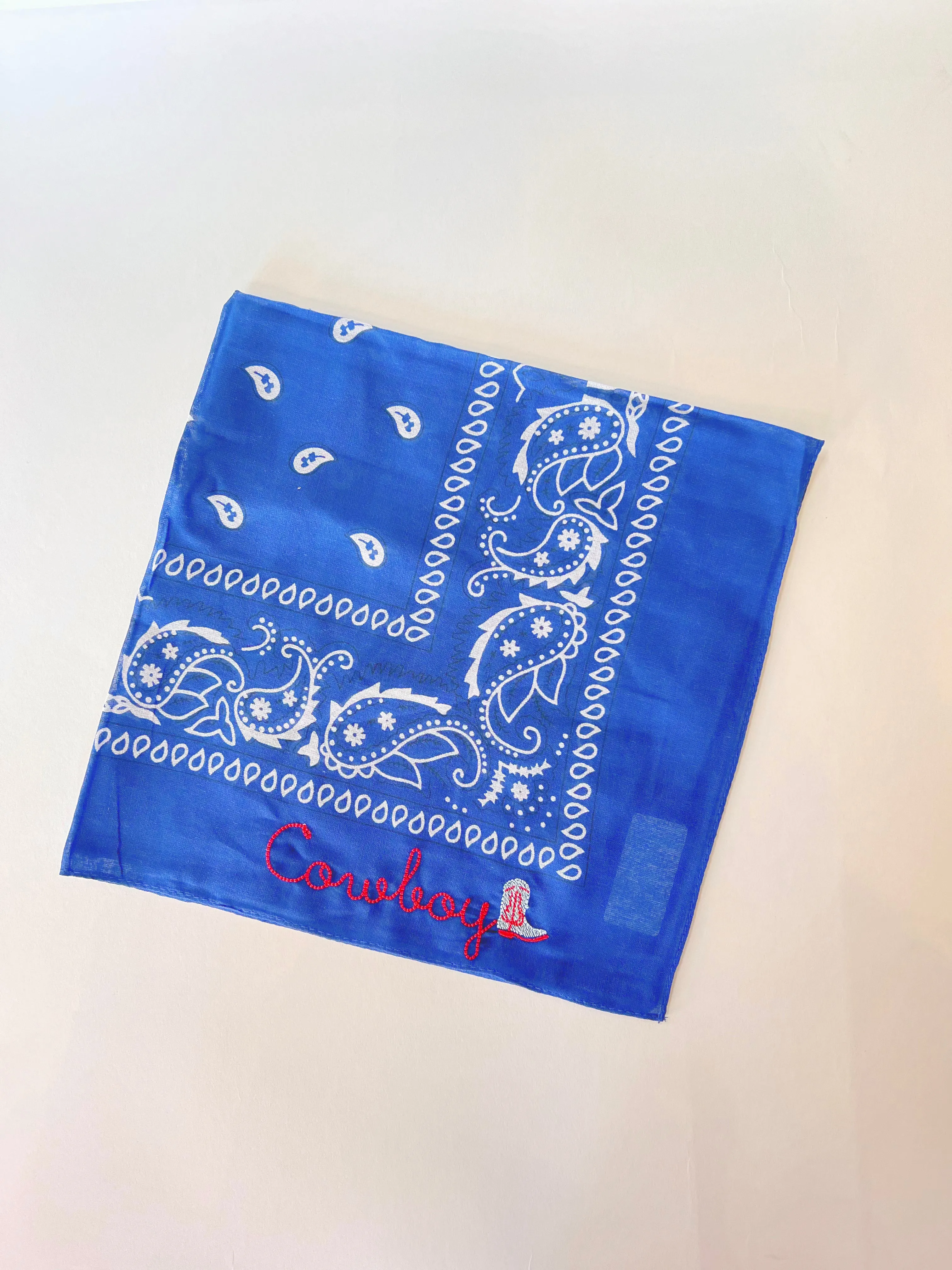 Royal Blue Cowboy Boot Bandana