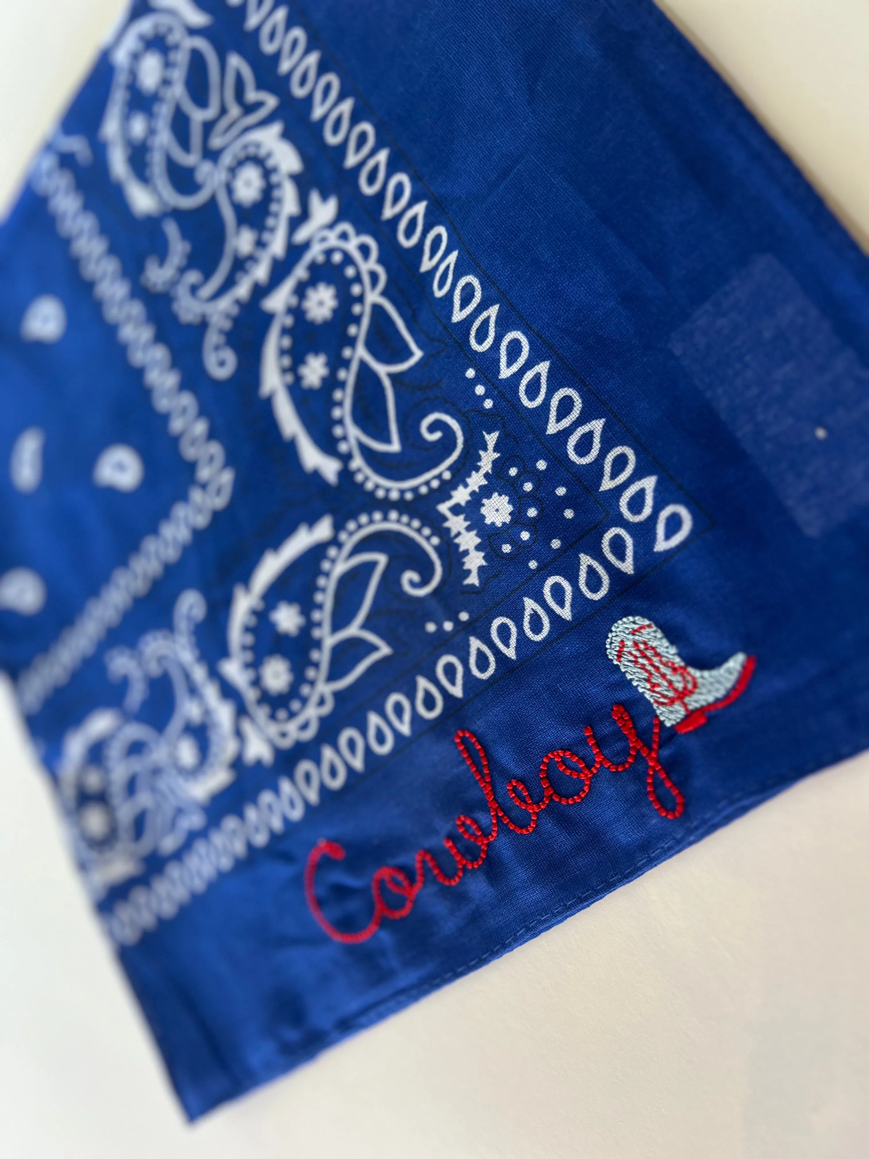 Royal Blue Cowboy Boot Bandana