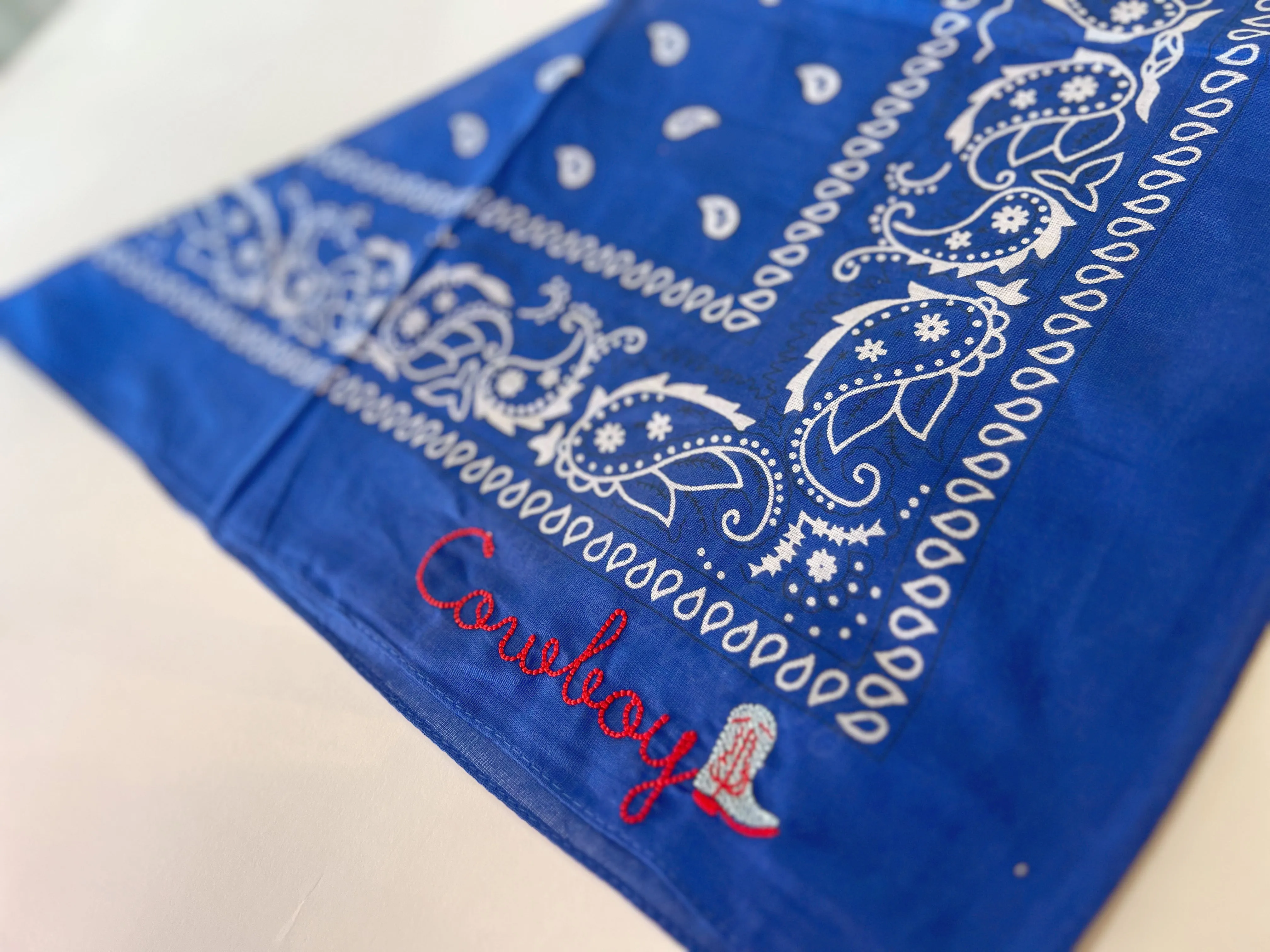 Royal Blue Cowboy Boot Bandana