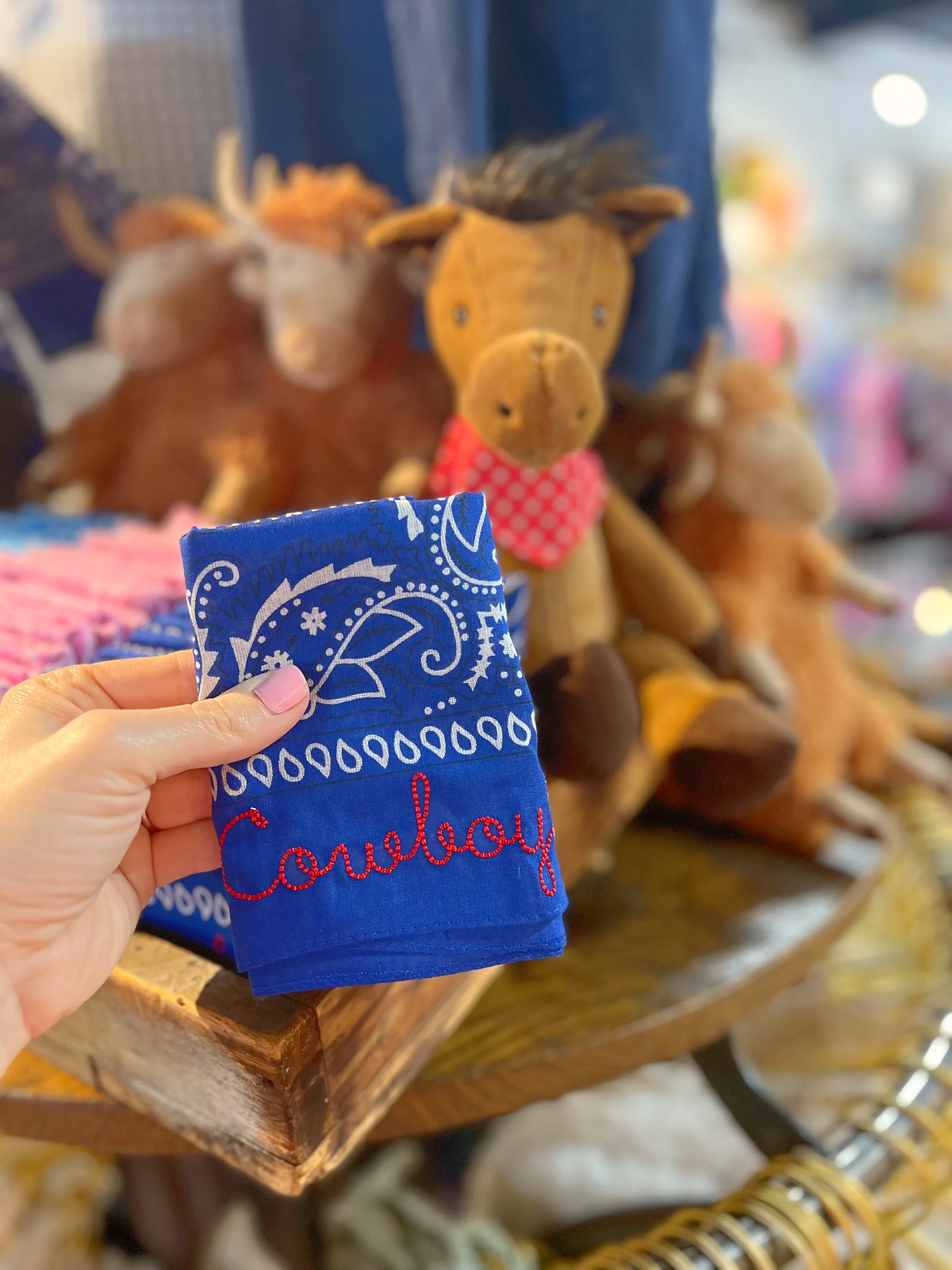 Royal Blue Cowboy Boot Bandana