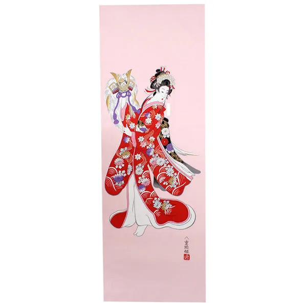 Tenugui, Japanese traditional towel / Cotton Cloth - Ukiyoe,Yaegaki hime