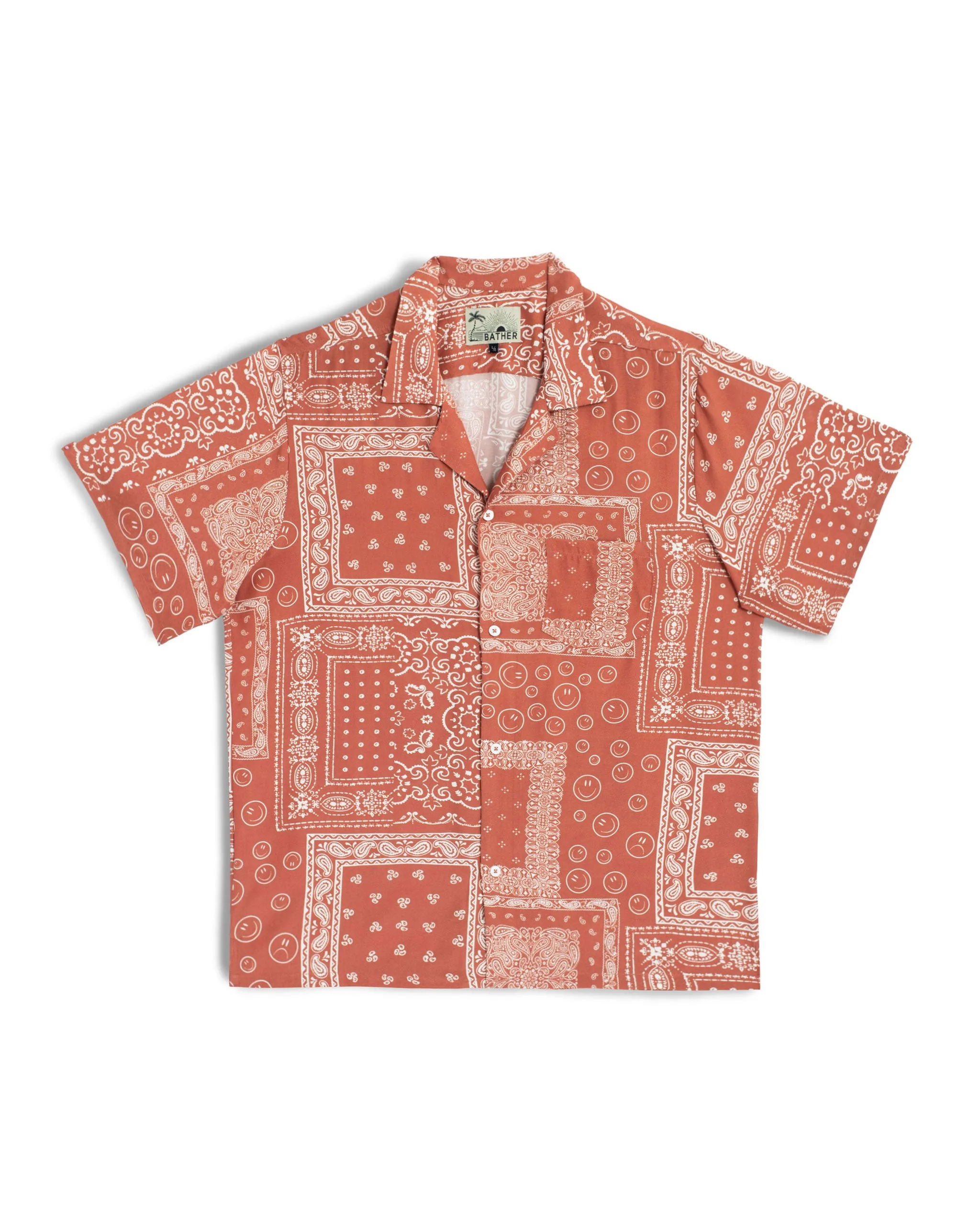 Terracotta Bandana Camp Shirt