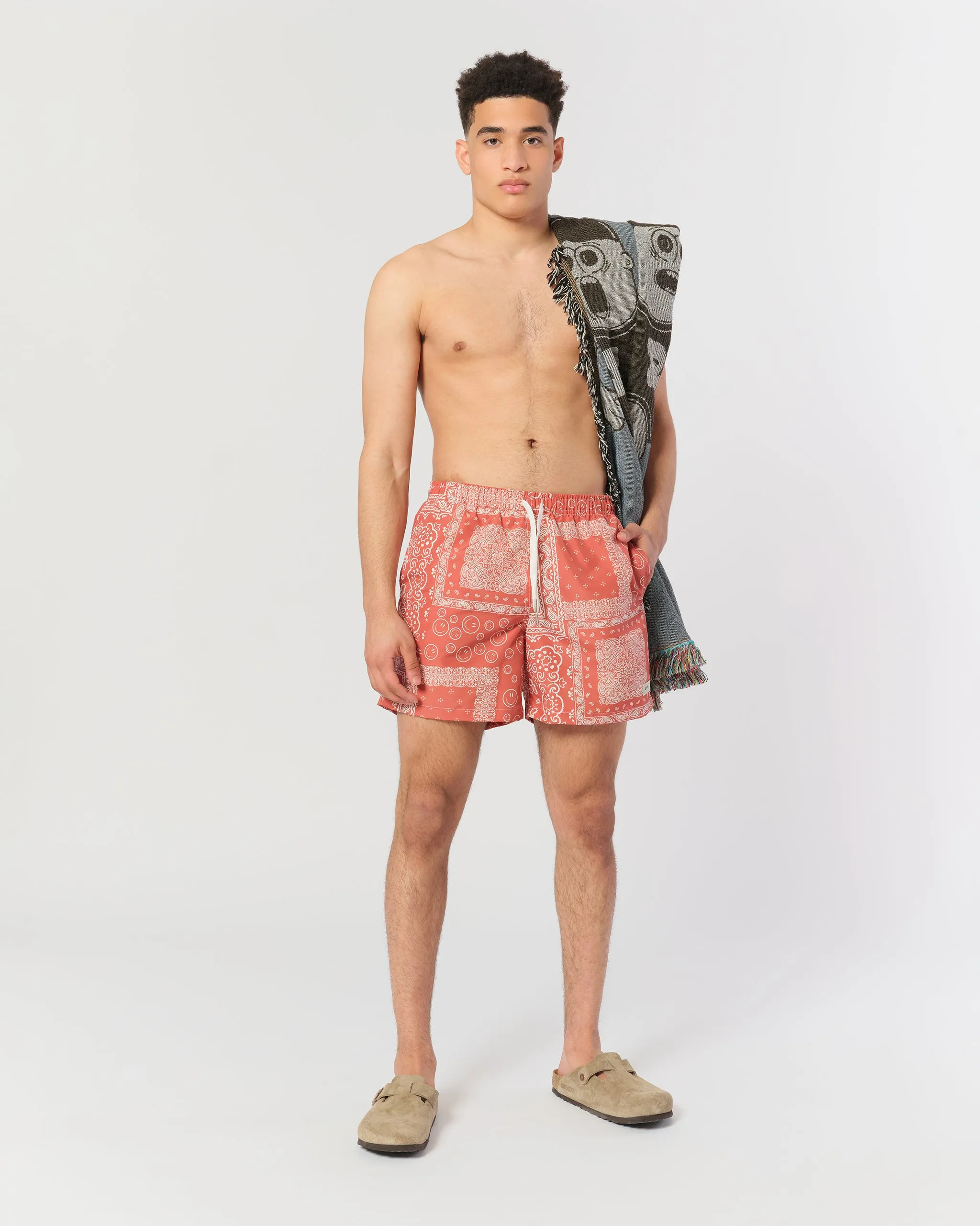 Terracotta Bandana Swim Trunk