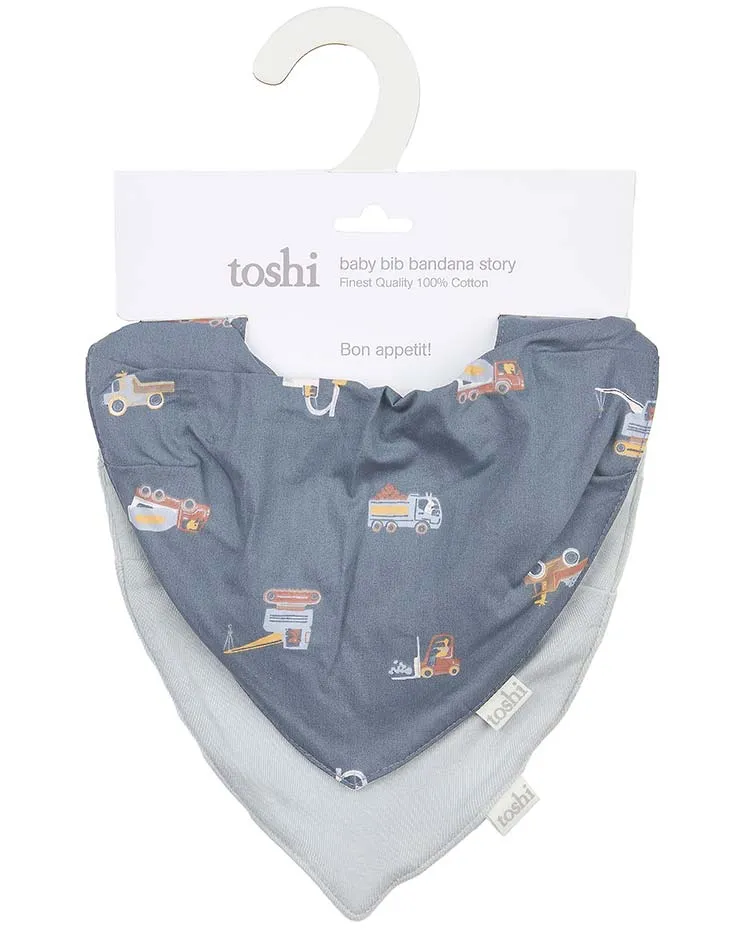 Toshi Baby Bandana Bib 2pc - Big Diggers