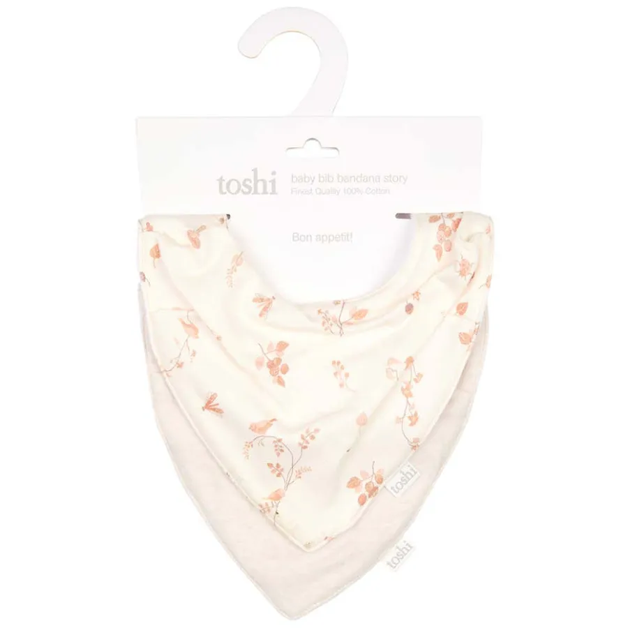 Toshi Baby Bandana Bib 2pc - Story / Songbirds